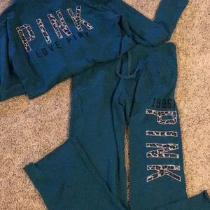 Teal/Leopard PINK Outfit